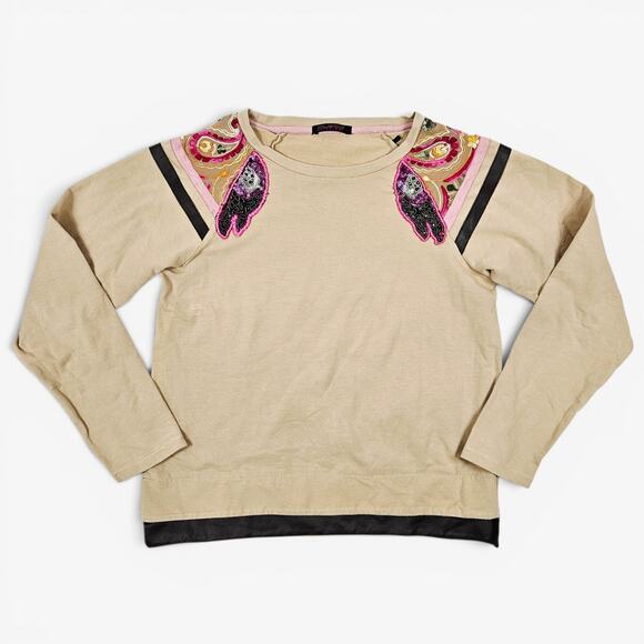 Custo Barcelona Tops - Euro Custo Barcelona Sweatshirt Embellished Sequin- Small